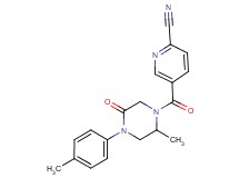 5-{[2-methyl-4-(4-methylphenyl)-5-oxo-1-piperazinyl]carbonyl}-2-pyridinecarbonitrile
