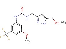 N-{[5-(methoxymethyl)-1H-pyrazol-3-yl]methyl}-N'-[3-methoxy-5-(trifluoromethyl)phenyl]urea