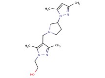 2-(4-{[3-(3,5-dimethyl-1H-pyrazol-1-yl)pyrrolidin-1-yl]methyl}-3,5-dimethyl-1H-pyrazol-1-yl)ethanol