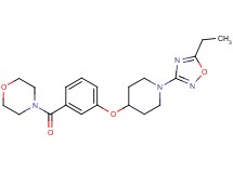 4-(3-{[1-(5-ethyl-1,2,4-oxadiazol-3-yl)piperidin-4-yl]oxy}benzoyl)morpholine