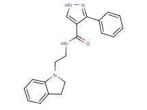 N-[2-(2,3-dihydro-1H-indol-1-yl)ethyl]-3-phenyl-1H-pyrazole-4-carboxamide