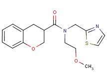 N-(2-methoxyethyl)-N-(1,3-thiazol-2-ylmethyl)chromane-3-carboxamide