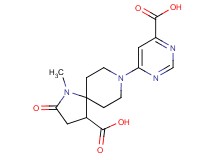 8-(6-carboxypyrimidin-4-yl)-1-methyl-2-oxo-1,8-diazaspiro[4.5]decane-4-carboxylic acid