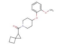 4-(2-methoxyphenoxy)-1-(spiro[2.3]hex-1-ylcarbonyl)piperidine