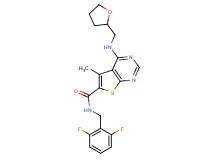 N-(2,6-difluorobenzyl)-5-methyl-4-[(tetrahydro-2-furanylmethyl)amino]thieno[2,3-d]pyrimidine-6-carboxamide