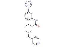 1-(4-pyridinylmethyl)-N-[3-(1H-tetrazol-1-yl)phenyl]-3-piperidinecarboxamide