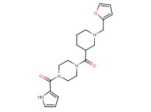1-{[1-(2-furylmethyl)-3-piperidinyl]carbonyl}-4-(1H-pyrrol-2-ylcarbonyl)piperazine