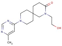 2-(2-hydroxyethyl)-9-(6-methylpyrimidin-4-yl)-2,9-diazaspiro[5.5]undecan-3-one