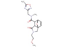 (3aR*,6S*)-2-(2-methoxyethyl)-N-methyl-N-[(5-methyl-1,2,4-oxadiazol-3-yl)methyl]-1-oxo-1,2,3,6,7,7a-hexahydro-3a,6-epoxyisoindole-7-carboxamide