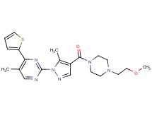2-(4-{[4-(2-methoxyethyl)-1-piperazinyl]carbonyl}-5-methyl-1H-pyrazol-1-yl)-5-methyl-4-(2-thienyl)pyrimidine