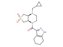 (4aR*,7aS*)-1-(cyclopropylmethyl)-4-(4,5,6,7-tetrahydro-1H-indazol-3-ylcarbonyl)octahydrothieno[3,4-b]pyrazine 6,6-dioxide