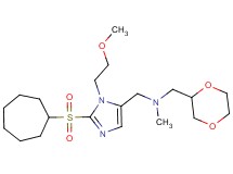 1-[2-(cycloheptylsulfonyl)-1-(2-methoxyethyl)-1H-imidazol-5-yl]-N-(1,4-dioxan-2-ylmethyl)-N-methylmethanamine
