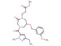 methyl 3-{4-[(3-ethyl-1-methyl-1H-pyrazol-5-yl)carbonyl]-6-[(3-methoxybenzyl)oxy]-2-oxo-1,4-diazepan-1-yl}propanoate