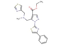 ethyl 5-{[methyl(1,3-thiazol-4-ylmethyl)amino]methyl}-1-(4-phenyl-1,3-thiazol-2-yl)-1H-pyrazole-4-carboxylate