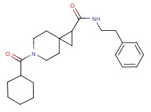 6-(cyclohexylcarbonyl)-N-(2-phenylethyl)-6-azaspiro[2.5]octane-1-carboxamide