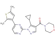 4-({5-cyclopropyl-1-[4-(2,5-dimethyl-3-thienyl)-2-pyrimidinyl]-1H-pyrazol-4-yl}carbonyl)morpholine