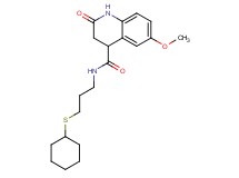 N-[3-(cyclohexylthio)propyl]-6-methoxy-2-oxo-1,2,3,4-tetrahydroquinoline-4-carboxamide