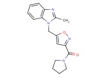 2-methyl-1-{[3-(1-pyrrolidinylcarbonyl)-5-isoxazolyl]methyl}-1H-benzimidazole