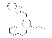 2-[4-(1,3-benzothiazol-2-ylmethyl)-1-(2-phenylethyl)-2-piperazinyl]ethanol