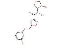 2-[(3-fluorophenoxy)methyl]-N-[(3S*,4R*)-4-hydroxytetrahydrofuran-3-yl]-N-methyl-1,3-oxazole-4-carboxamide