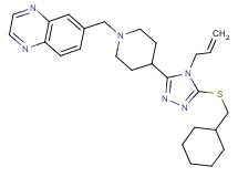 6-[(4-{4-allyl-5-[(cyclohexylmethyl)thio]-4H-1,2,4-triazol-3-yl}-1-piperidinyl)methyl]quinoxaline