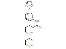 N-[3-(1H-pyrazol-1-yl)phenyl]-1-(tetrahydro-2H-thiopyran-4-yl)-3-piperidinecarboxamide