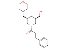 {(3R*,5R*)-5-(4-morpholinylmethyl)-1-[3-(2-pyridinyl)propanoyl]-3-piperidinyl}methanol