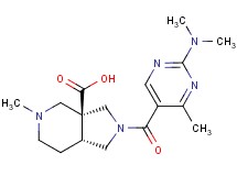(3aS*,7aR*)-2-{[2-(dimethylamino)-4-methyl-5-pyrimidinyl]carbonyl}-5-methyloctahydro-3aH-pyrrolo[3,4-c]pyridine-3a-carboxylic acid