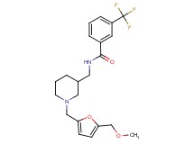 N-[(1-{[5-(methoxymethyl)-2-furyl]methyl}-3-piperidinyl)methyl]-3-(trifluoromethyl)benzamide