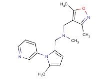1-(3,5-dimethylisoxazol-4-yl)-N-methyl-N-[(5-methyl-1-pyridin-3-yl-1H-pyrrol-2-yl)methyl]methanamine