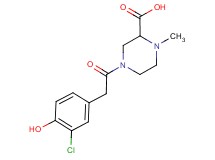 4-[(3-chloro-4-hydroxyphenyl)acetyl]-1-methylpiperazine-2-carboxylic acid