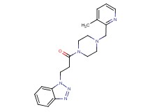 1-(3-{4-[(3-methyl-2-pyridinyl)methyl]-1-piperazinyl}-3-oxopropyl)-1H-1,2,3-benzotriazole