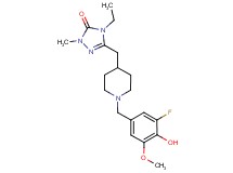 4-ethyl-5-{[1-(3-fluoro-4-hydroxy-5-methoxybenzyl)piperidin-4-yl]methyl}-2-methyl-2,4-dihydro-3H-1,2,4-triazol-3-one