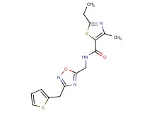 2-ethyl-4-methyl-N-{[3-(2-thienylmethyl)-1,2,4-oxadiazol-5-yl]methyl}-1,3-thiazole-5-carboxamide