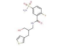 5-(aminosulfonyl)-2-fluoro-N-[3-hydroxy-2-(3-thienylmethyl)propyl]benzamide