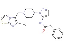 N-(1-{1-[(6-methylimidazo[2,1-b][1,3]thiazol-5-yl)methyl]-4-piperidinyl}-1H-pyrazol-5-yl)-2-phenylacetamide