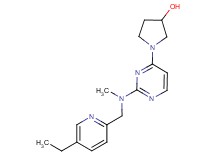 1-{2-[[(5-ethylpyridin-2-yl)methyl](methyl)amino]pyrimidin-4-yl}pyrrolidin-3-ol