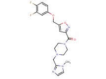 1-({5-[(3,4-difluorophenoxy)methyl]-3-isoxazolyl}carbonyl)-4-[(1-methyl-1H-imidazol-2-yl)methyl]piperazine