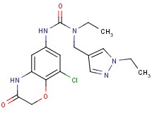 N'-(8-chloro-3-oxo-3,4-dihydro-2H-1,4-benzoxazin-6-yl)-N-ethyl-N-[(1-ethyl-1H-pyrazol-4-yl)methyl]urea