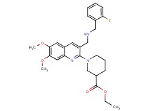 ethyl 1-(3-{[(2-fluorobenzyl)amino]methyl}-6,7-dimethoxy-2-quinolinyl)-3-piperidinecarboxylate