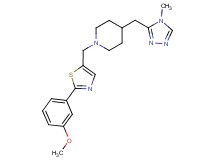 1-{[2-(3-methoxyphenyl)-1,3-thiazol-5-yl]methyl}-4-[(4-methyl-4H-1,2,4-triazol-3-yl)methyl]piperidine
