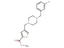 methyl 4-{[4-(3-chlorobenzyl)-1-piperazinyl]methyl}-2-thiophenecarboxylate