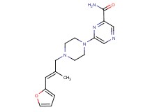 6-{4-[(2E)-3-(2-furyl)-2-methylprop-2-en-1-yl]piperazin-1-yl}pyrazine-2-carboxamide