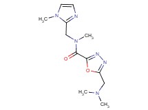 5-[(dimethylamino)methyl]-N-methyl-N-[(1-methyl-1H-imidazol-2-yl)methyl]-1,3,4-oxadiazole-2-carboxamide