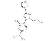 2-[5-[2-(dimethylamino)-4-methylpyrimidin-5-yl]-3-(2-furyl)-1H-1,2,4-triazol-1-yl]ethanol