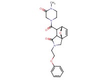 (3aR*,6S*)-7-[(4-methyl-3-oxopiperazin-1-yl)carbonyl]-2-(2-phenoxyethyl)-2,3,7,7a-tetrahydro-3a,6-epoxyisoindol-1(6H)-one
