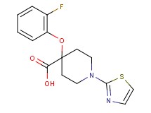 4-(2-fluorophenoxy)-1-(1,3-thiazol-2-yl)piperidine-4-carboxylic acid