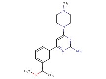 4-[3-(1-methoxyethyl)phenyl]-6-(4-methylpiperazin-1-yl)pyrimidin-2-amine