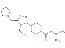 (2-{4-[4-ethyl-5-(pyrrolidin-1-ylmethyl)-4H-1,2,4-triazol-3-yl]piperidin-1-yl}-2-oxoethyl)dimethylamine