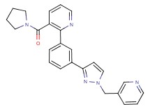 2-{3-[1-(3-pyridinylmethyl)-1H-pyrazol-3-yl]phenyl}-3-(1-pyrrolidinylcarbonyl)pyridine